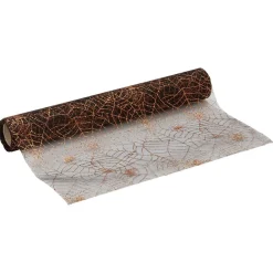 Rouleau chemin de table Halloween squelette ou toile d'araignée 4 m