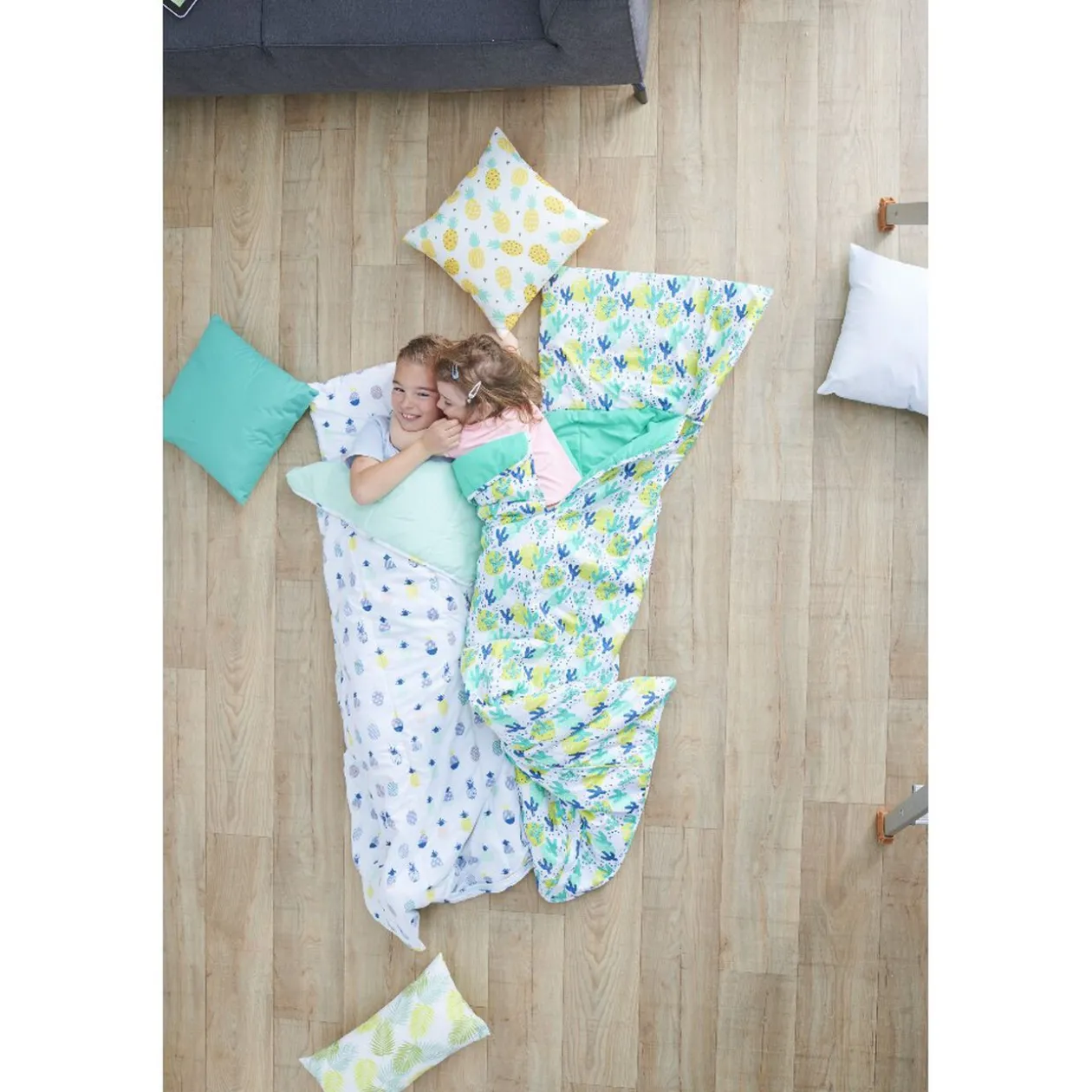 Sac de couchage nomade avec oreiller pour enfant