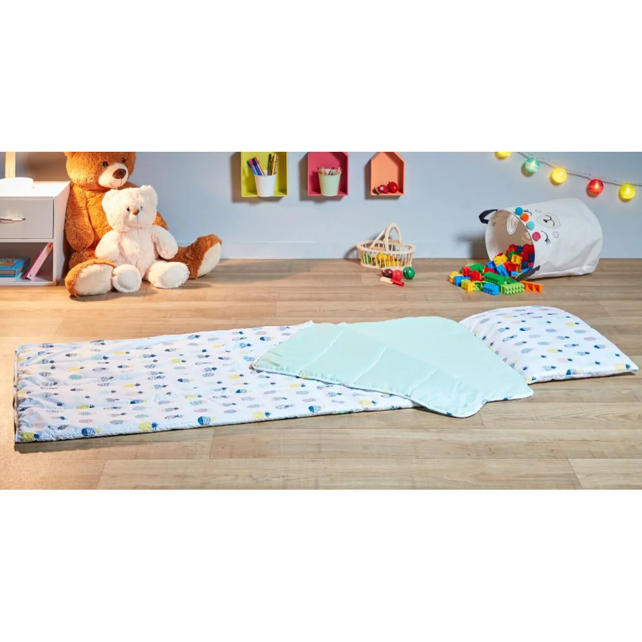 Sac de couchage nomade avec oreiller pour enfant