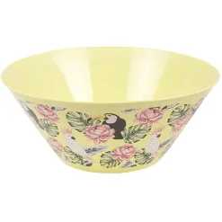 Saladier décor oiseau et feuille