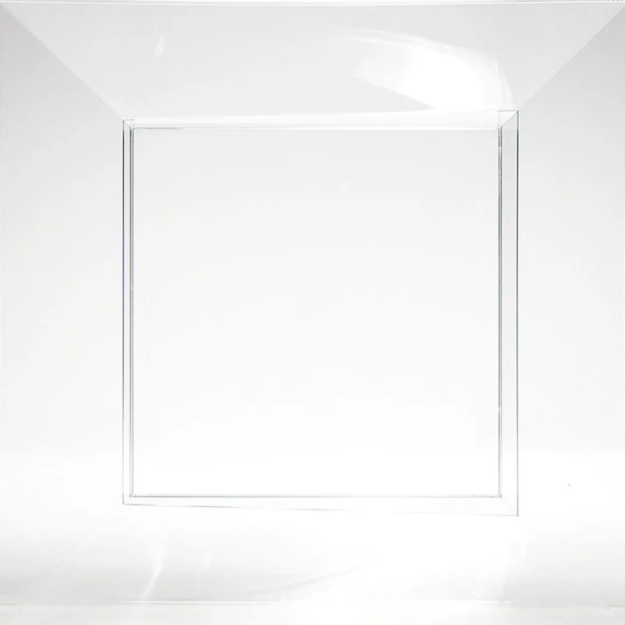 Saladier plastique carré transparent 22x22xH6,2 cm x12