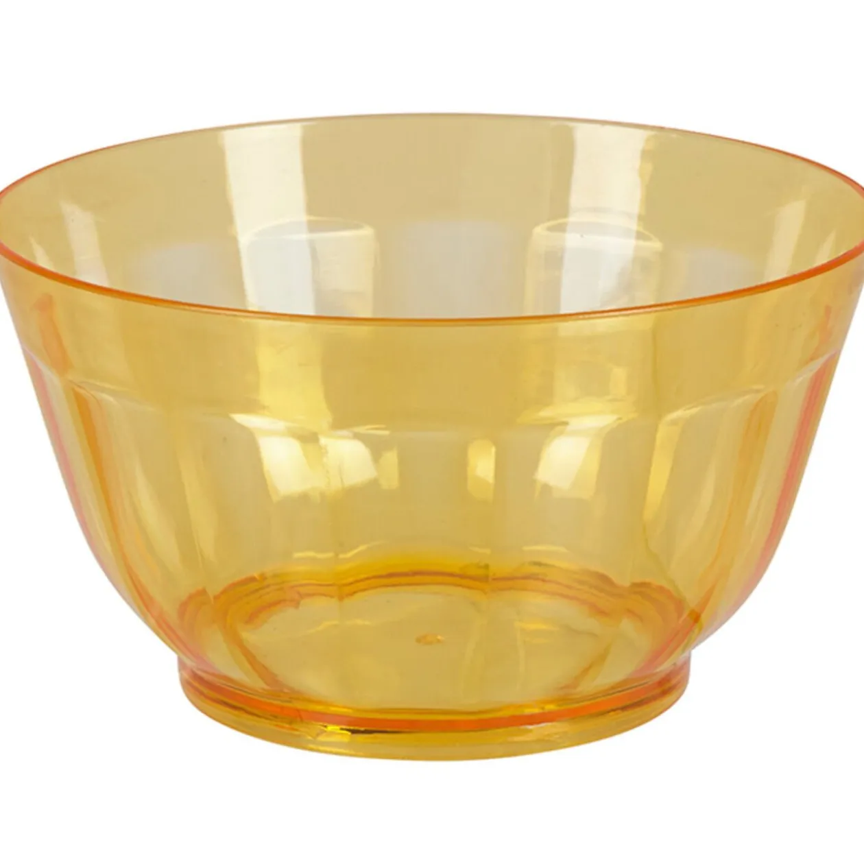 Saladier plastique orange transparent