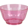 Saladier plastique rose transparent