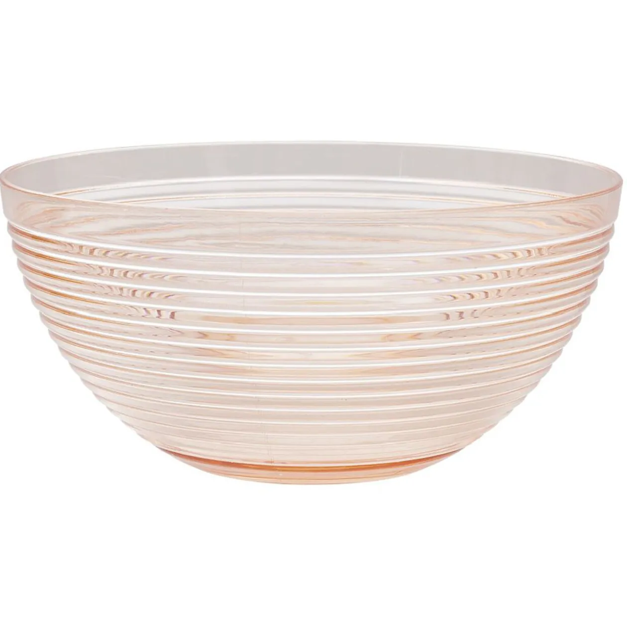 Saladier plastique strié noir transparent Ø17xH8,5cm