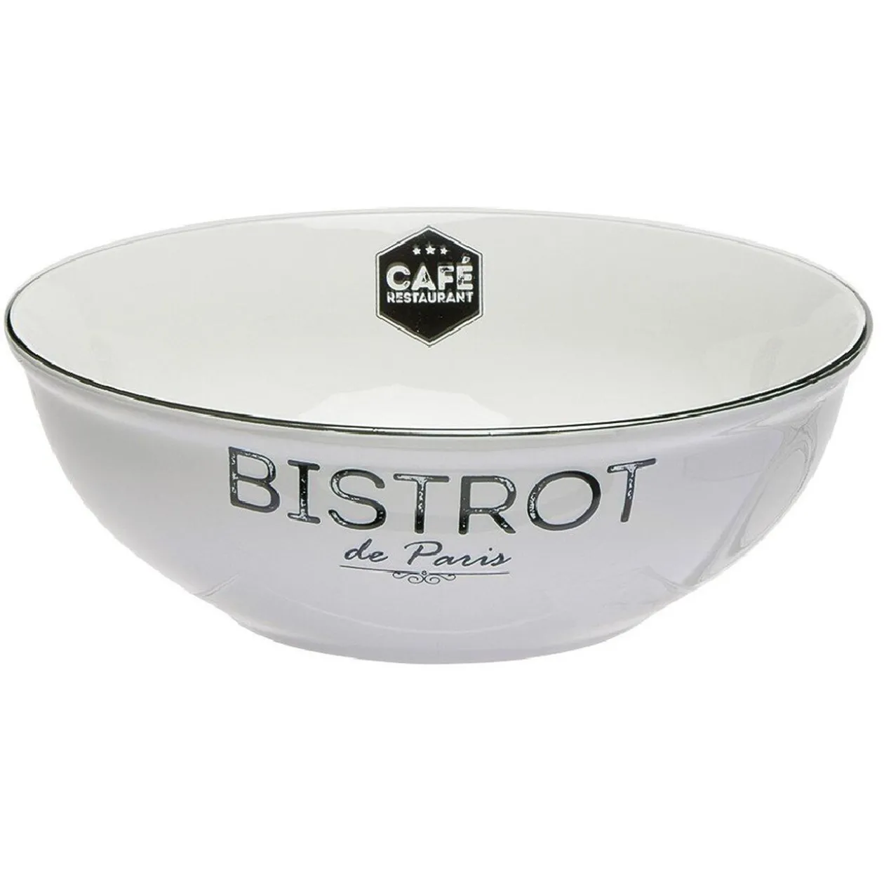 Saladier porcelaine blanc Bistrot de Paris