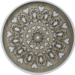 Sellette déco mandala blanche et naturel collection Serenity