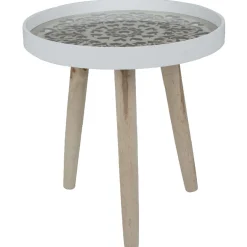 Sellette déco mandala blanche et naturel collection Serenity