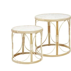 Sellette ronde en bambou x2