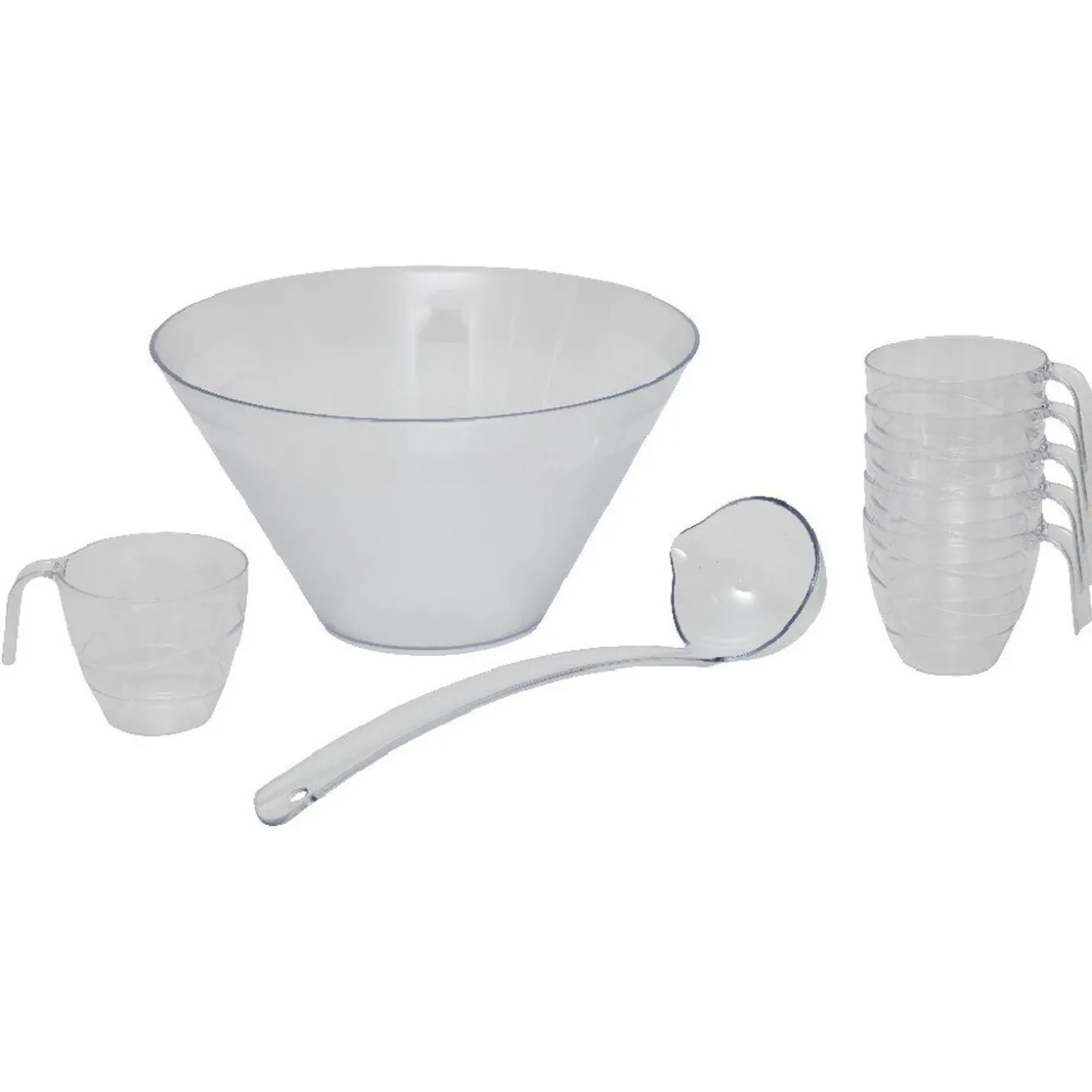 Service à punch en plastique transparent