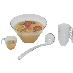 Service à punch en plastique transparent