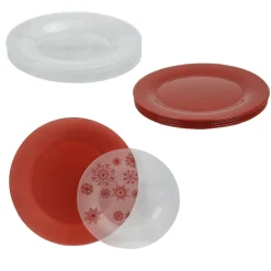 Service à vaisselle en verre 12 assiettes collection Noël tradition