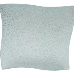 Service à vaisselle motif vague relief transparent 12 pièces