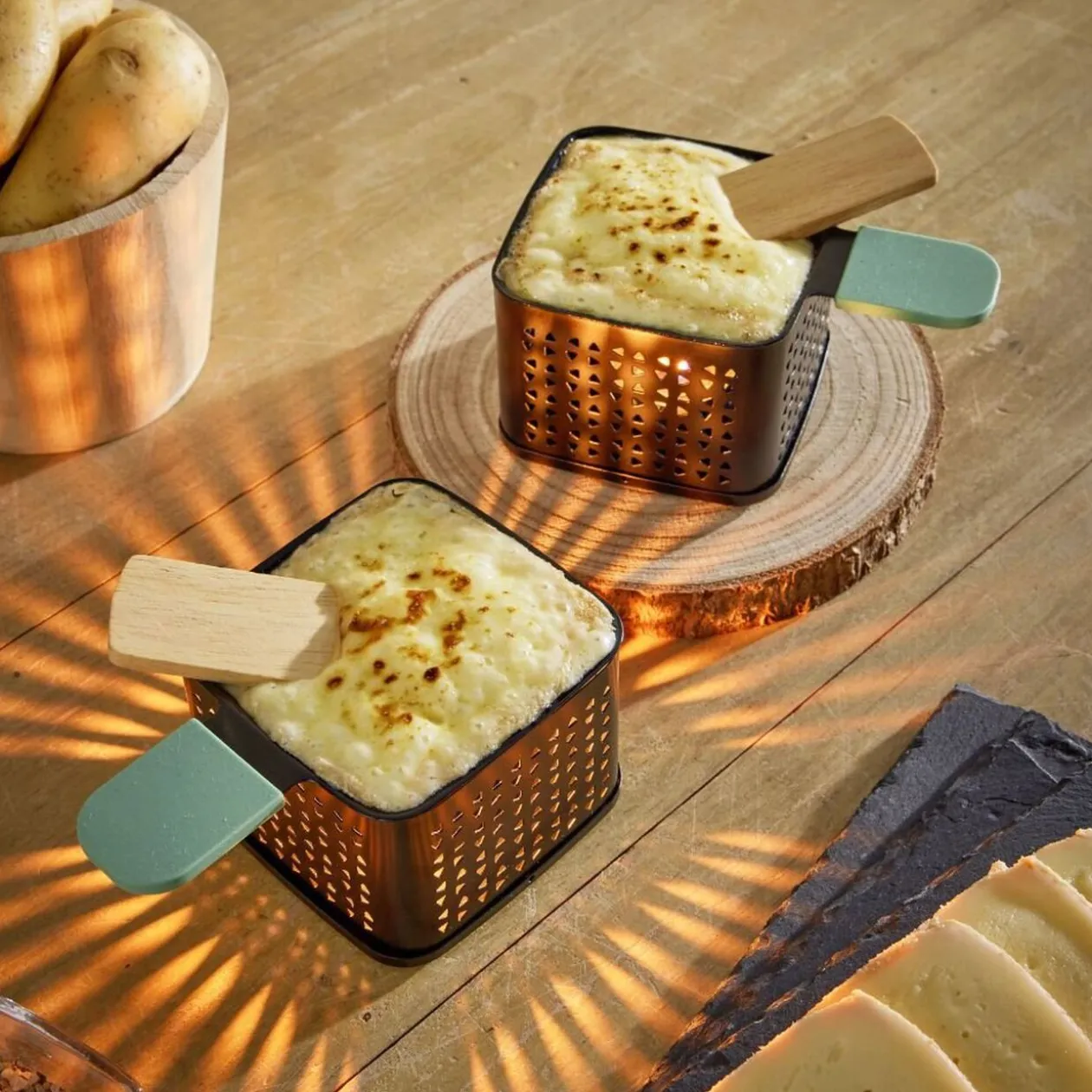 Service raclette à la bougie pour 2 personnes