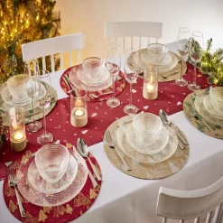 Service vaisselle en verre transparent