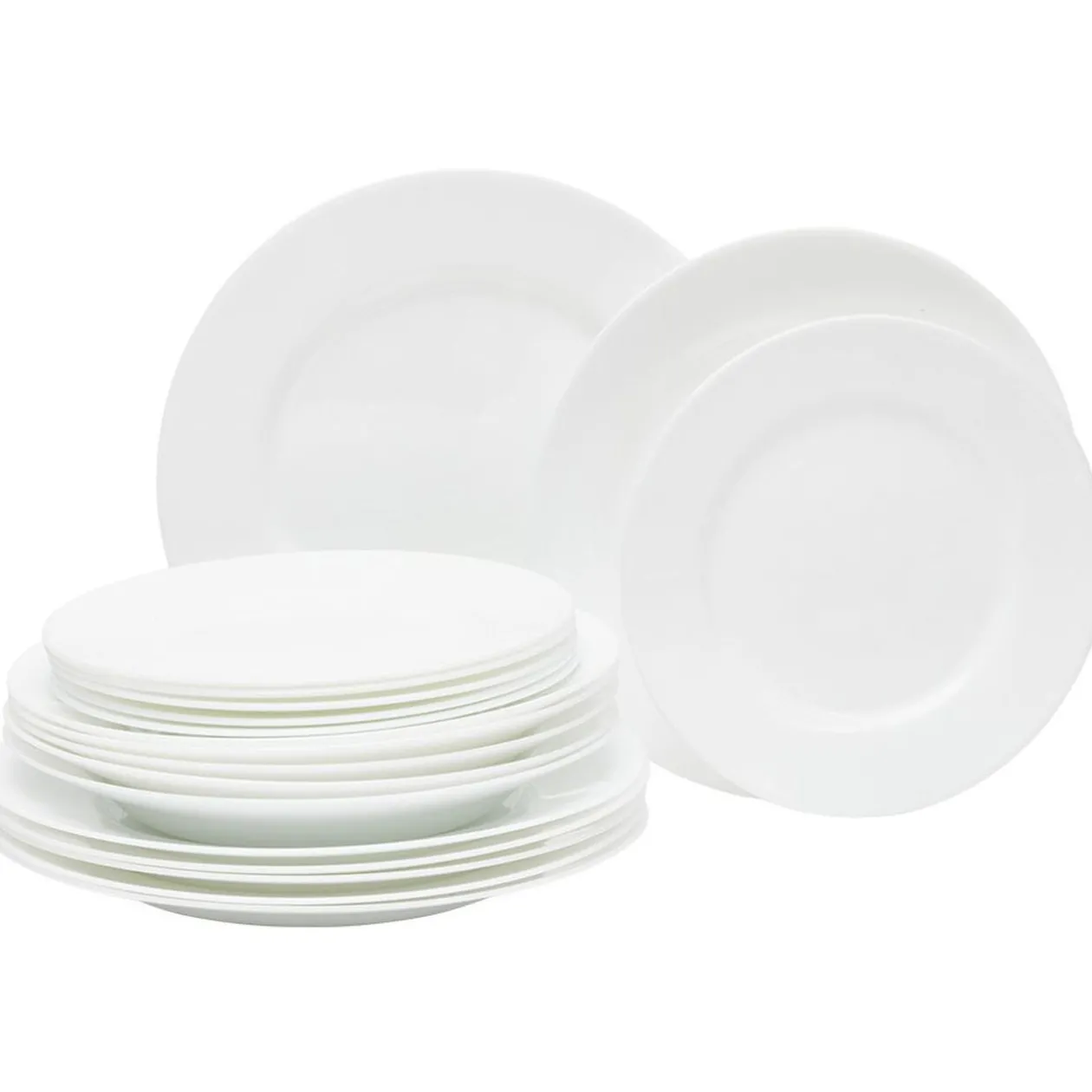 Service vaisselle Luminarc verre blanc 18 pièces