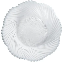 Service vaisselle transparent strié 18 pièces Marmara