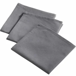 Serviette de table grise anthracite x3