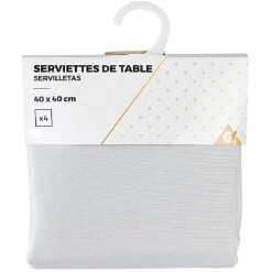 Serviette de table grise x4
