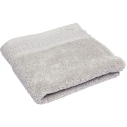 Serviette de toilette coton gris clair