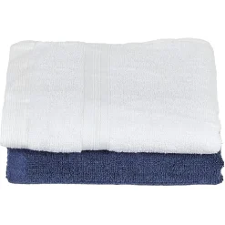 Serviette de toilette coton uni x2
