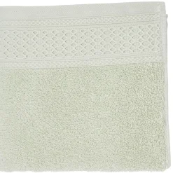 Serviette de toilette en coton vert 90 x 50 cm