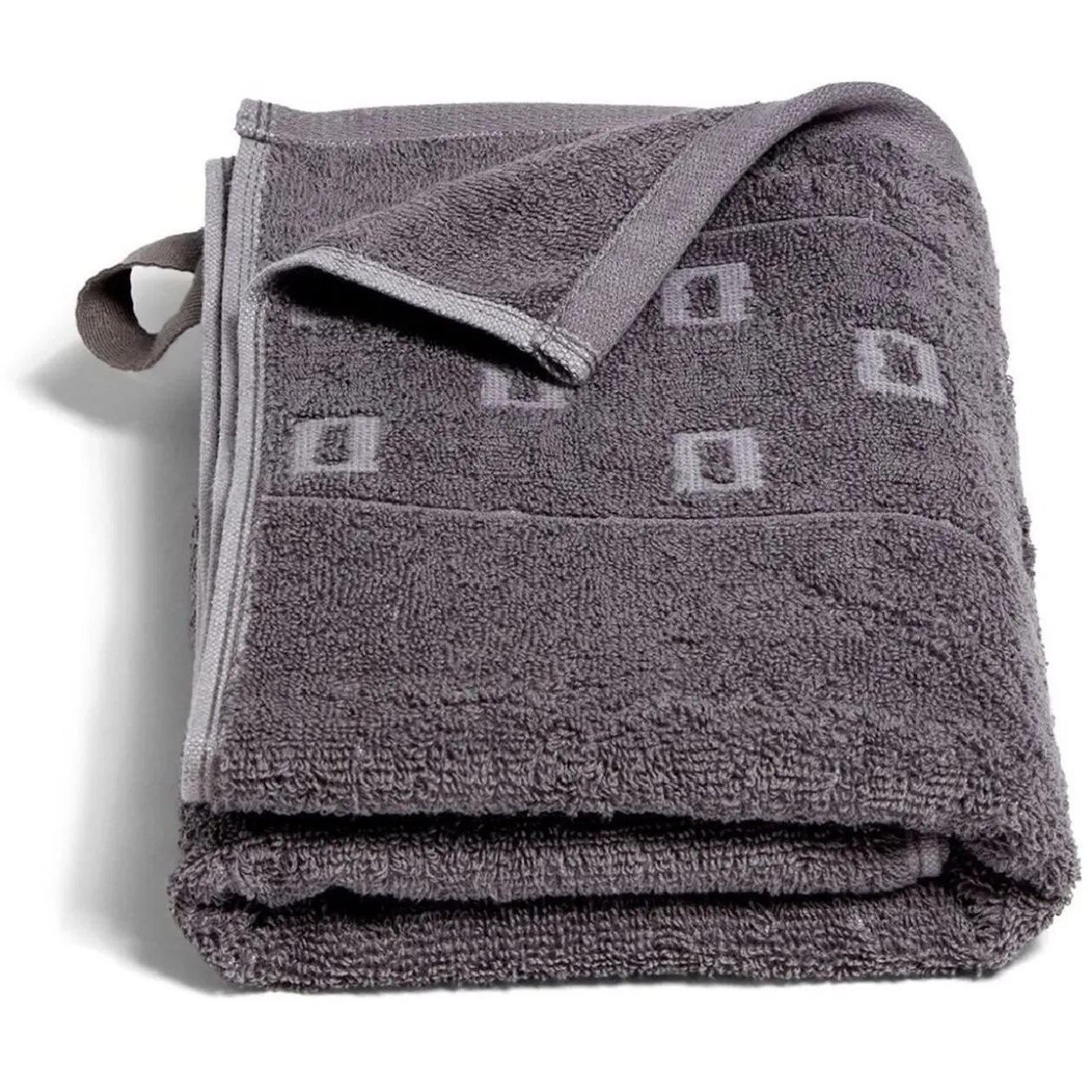 Serviette de toilette 50x100cm coton et polyester gris