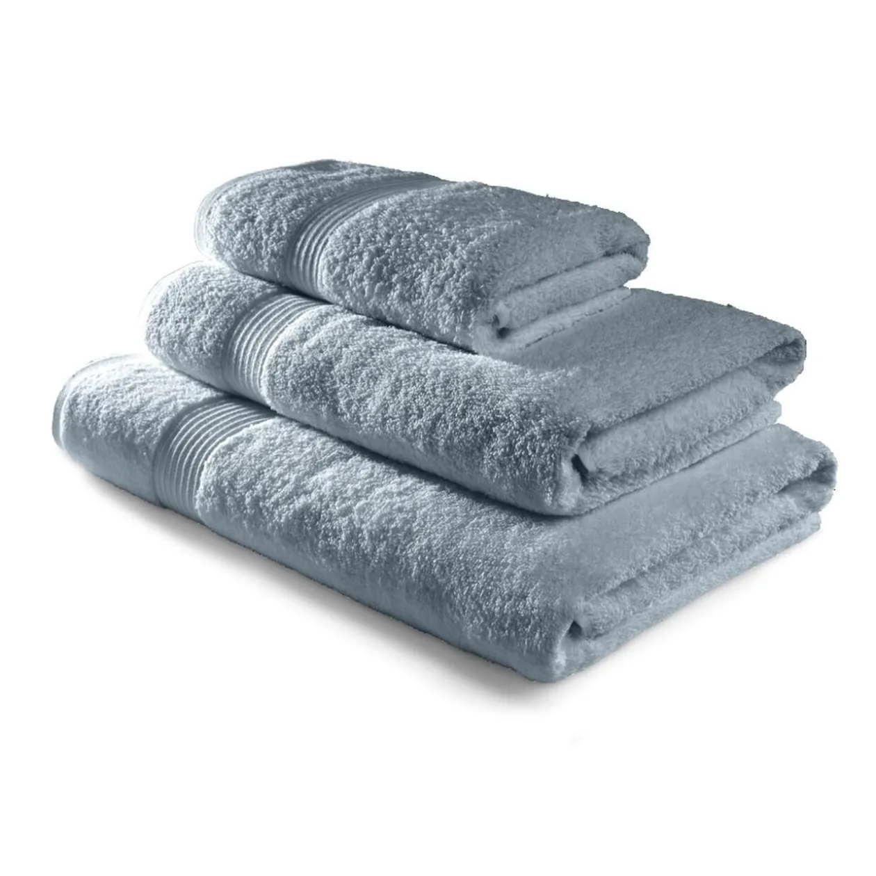 Serviette de toilette 50x90cm coton gris denim