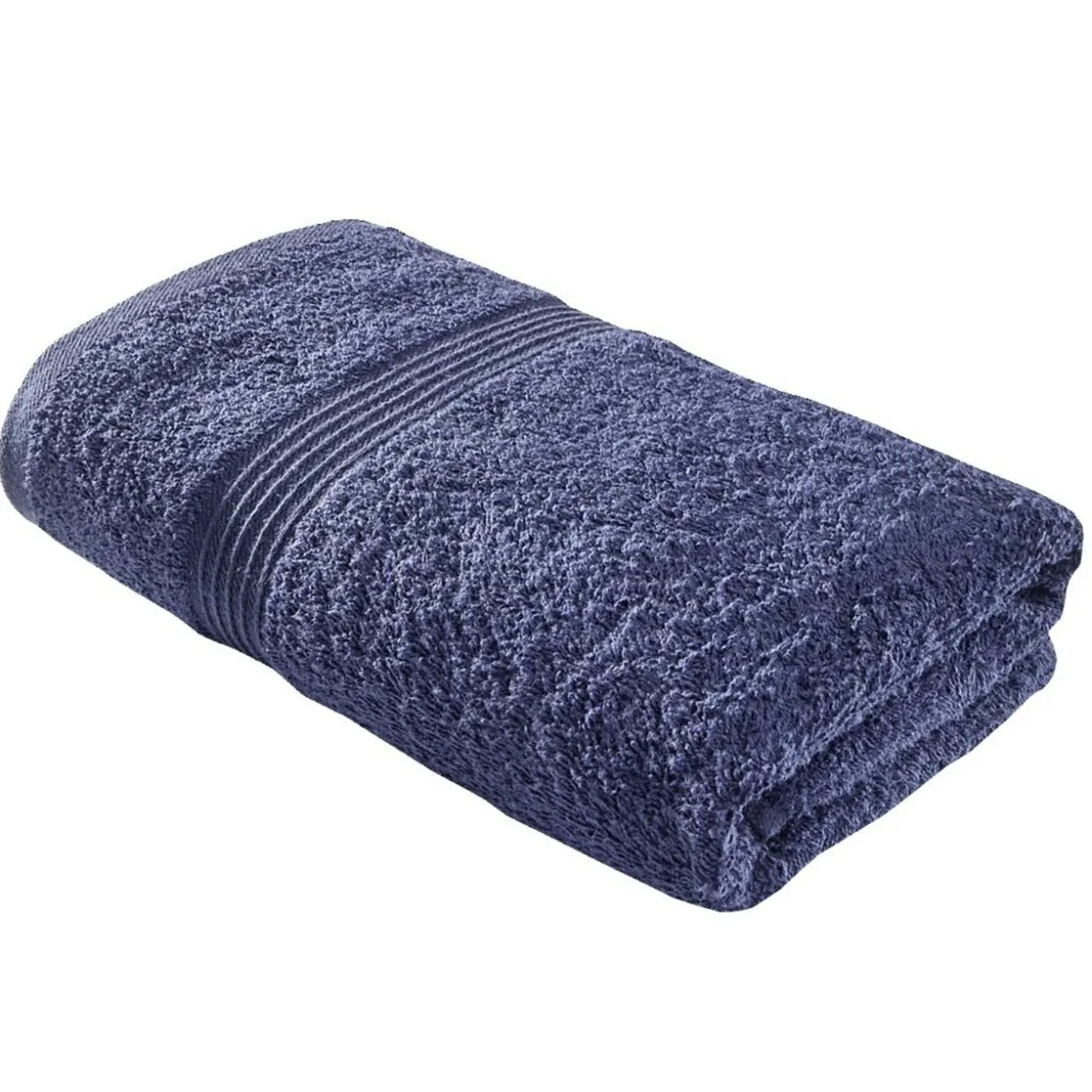 Serviette de toilette 50x90cm coton bleu marine