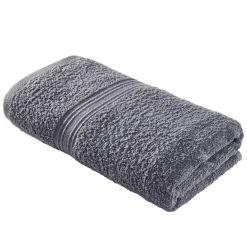 Serviette de toilette 50x90cm coton gris fusain