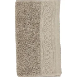 Serviette invité en coton taupe 50x30 cm