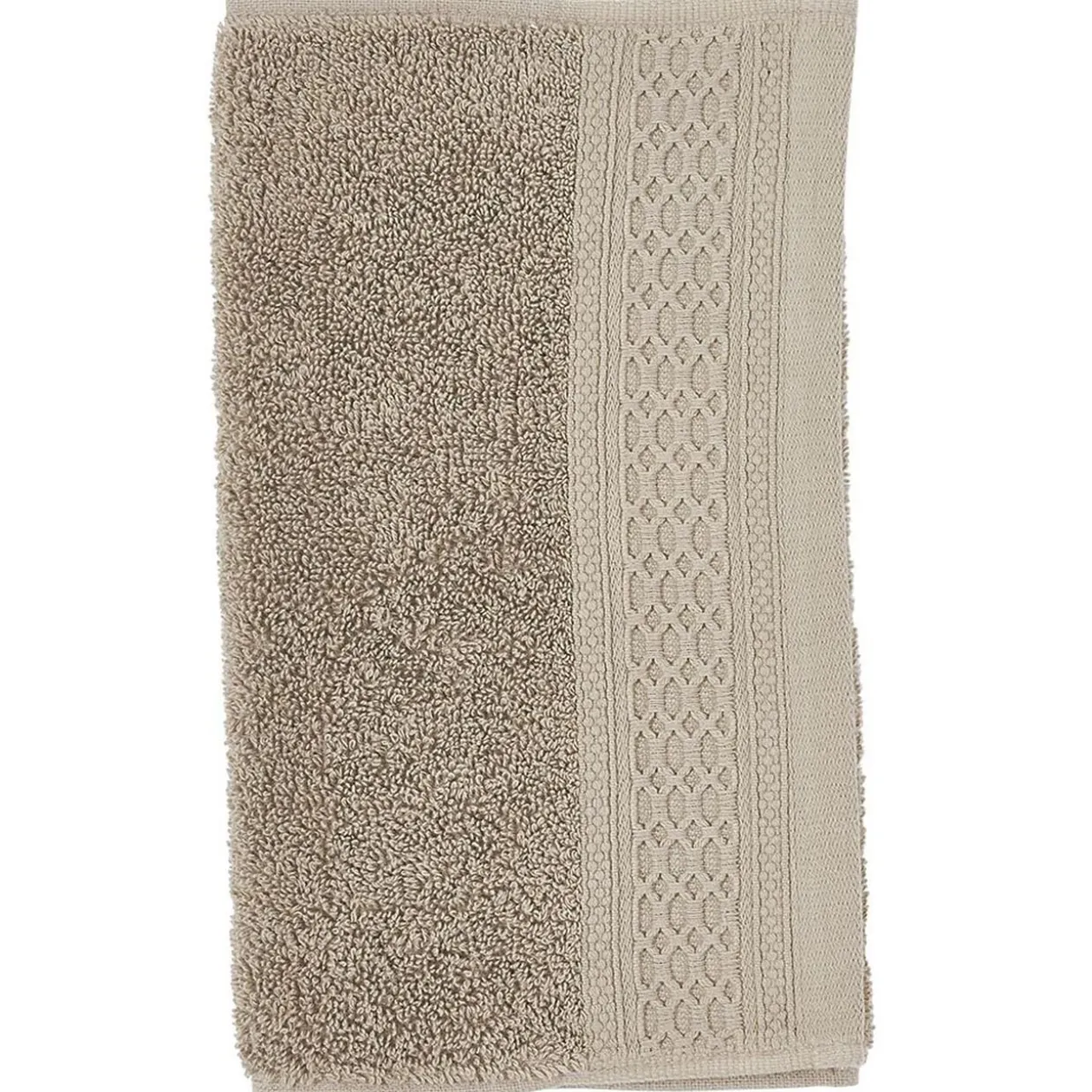 Serviette invité en coton taupe 50x30 cm