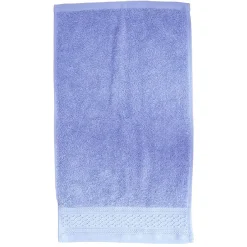 Serviette invité en coton bleu 50x30 cm