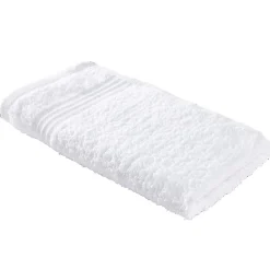 Serviette invité 30x50cm coton blanc craie