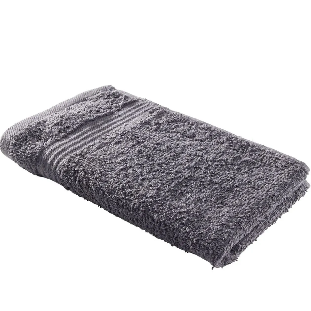 Serviette invité 30x50cm coton gris fusain