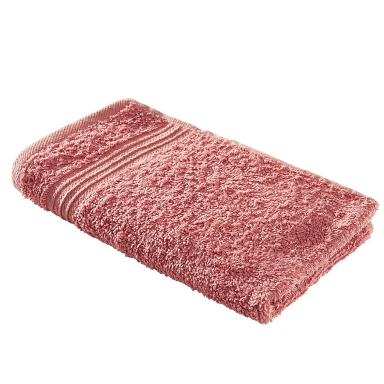 Serviette invité 30x50cm coton orange terracotta