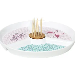 Set apéritif porcelaine design flamant rose