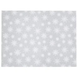 Set de table argenté décor blanc x10