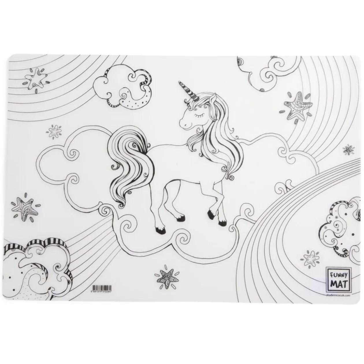 Set de table coloriable licorne Funny Mat polypropylène 48x33,5cm