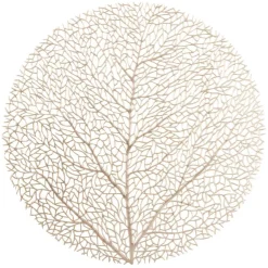 Set de table design filaire jaune or