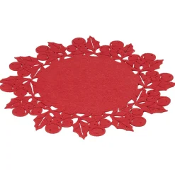 Set de table en feutrine rouge