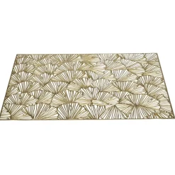 Set de table en plastique ajouré doré 45x30cm
