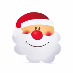 Set de table et dessous de verre forme tête de Père Noël