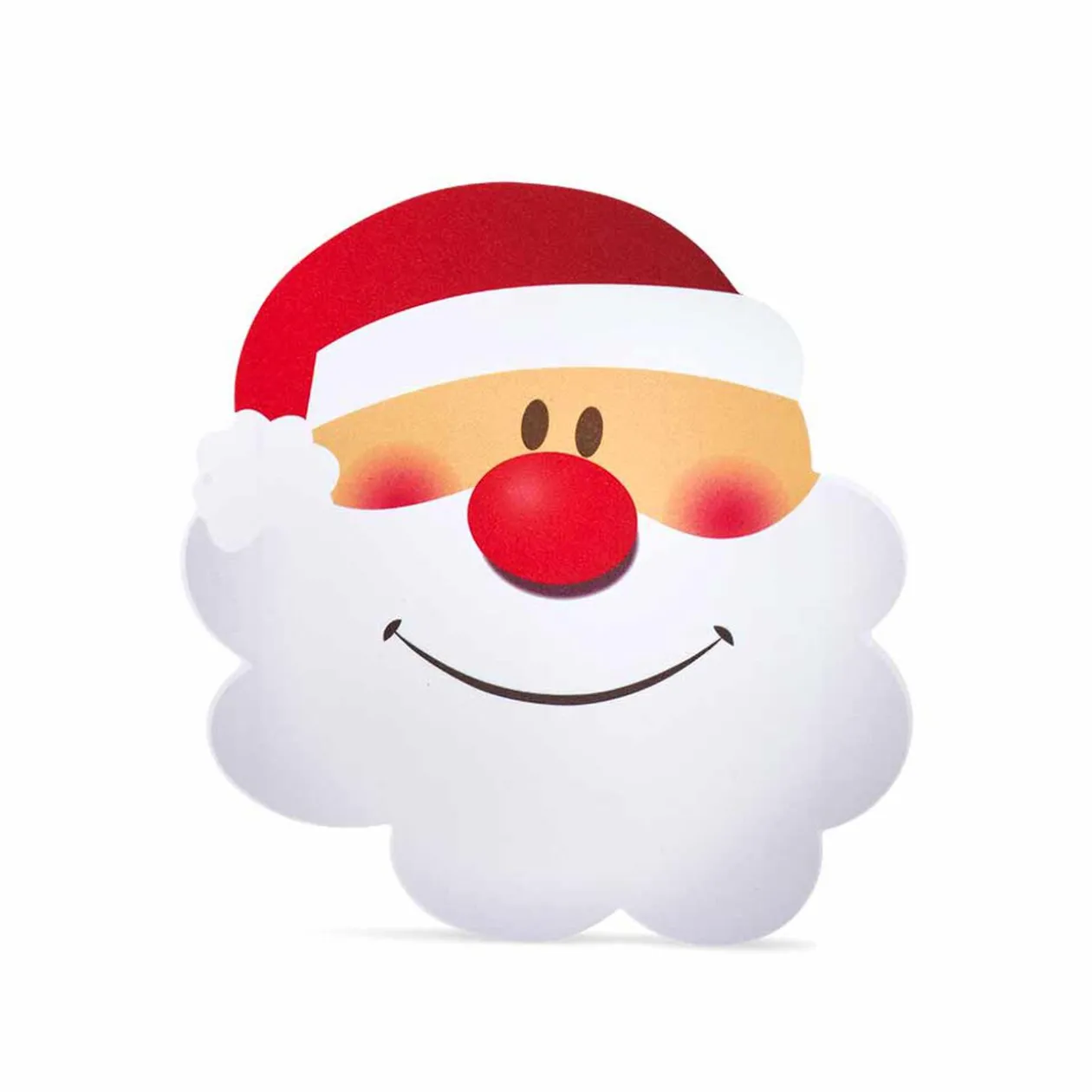 Set de table et dessous de verre forme tête de Père Noël