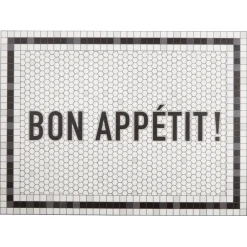 Set de table gris Bon Appétit