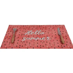 Set de table Hello summer ou motif feuillage