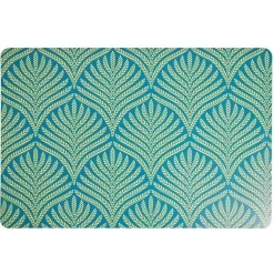 Set de table motif végétal plastique vert et jaune 45x30cm