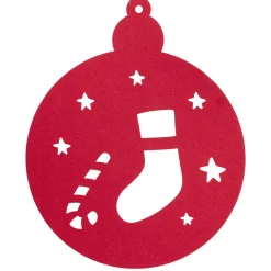 Set de table Noël feutrine rouge x4