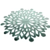 Set de table noël forme flocon gris argent