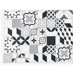 Set de table plastique carreaux de ciment mixés