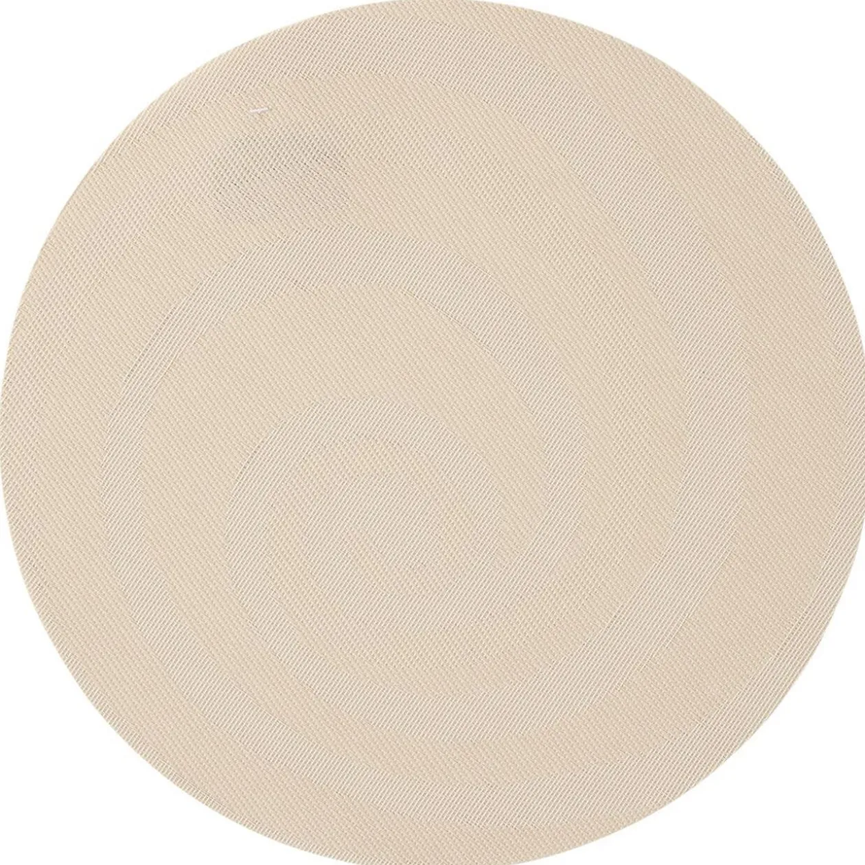 Set de table plastique effet tressé beige Ø36 cm